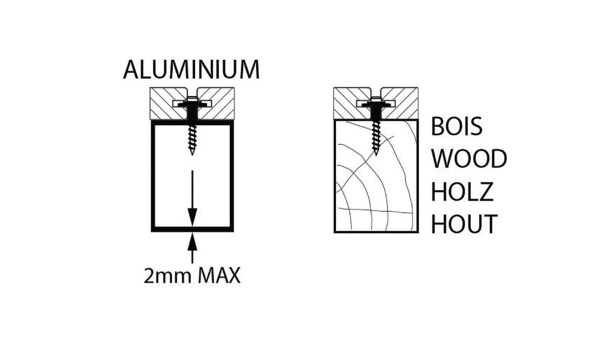 clip pour lambourde aluminium et bois